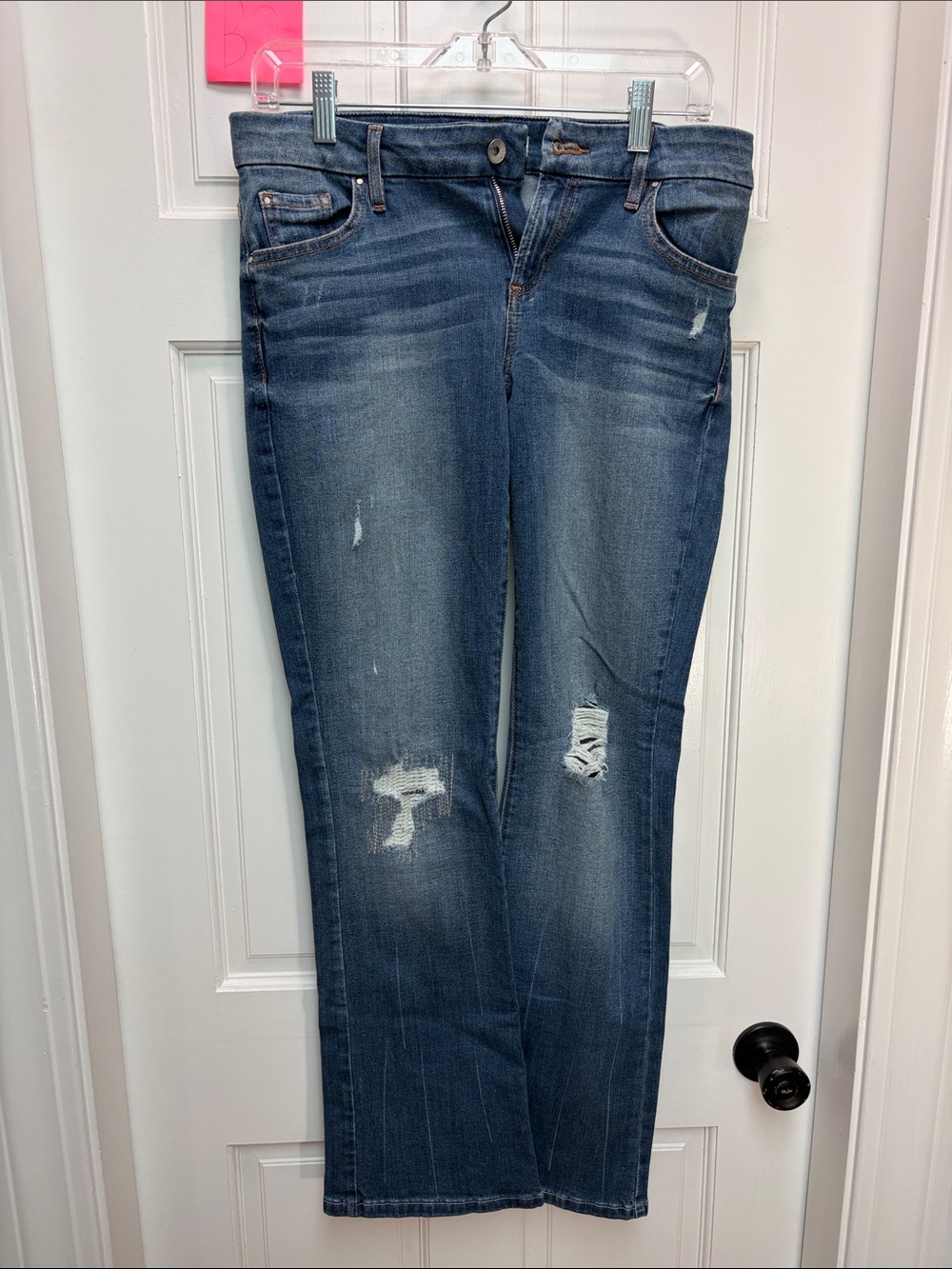 Guess Women's Distressed Blue Boot Cut Jeans